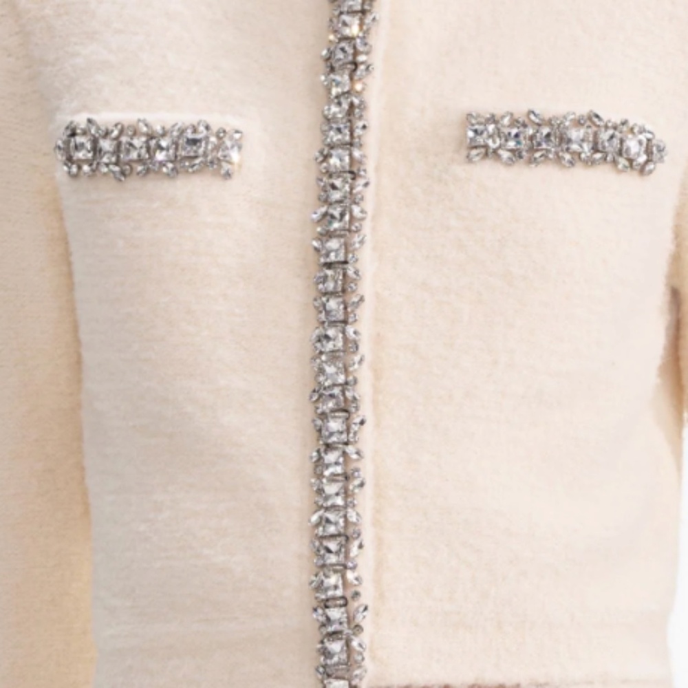 self-portrait Cream Soft Knit 2pc Mini Skirt Set - Size: Small - MSRP $920 - NWT - Picture 10 of 10